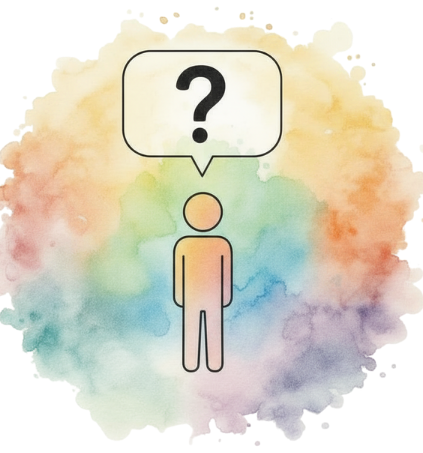 Why icon - question bubble with person