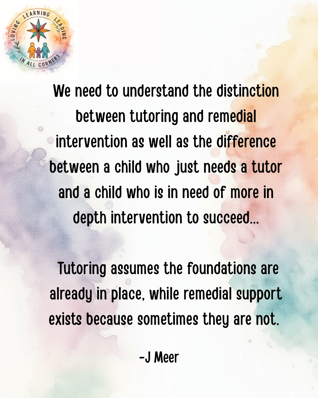 Tutoring vs Remedial Support Quote Card